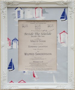 Seaside themed framed vintage advert