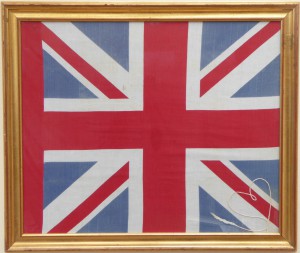 Framed vintage flag