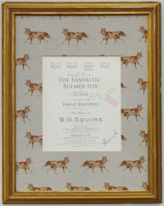 'Fantastic Bulmer Fox' framed vintage print