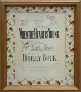 'When the heart is young' vintage print